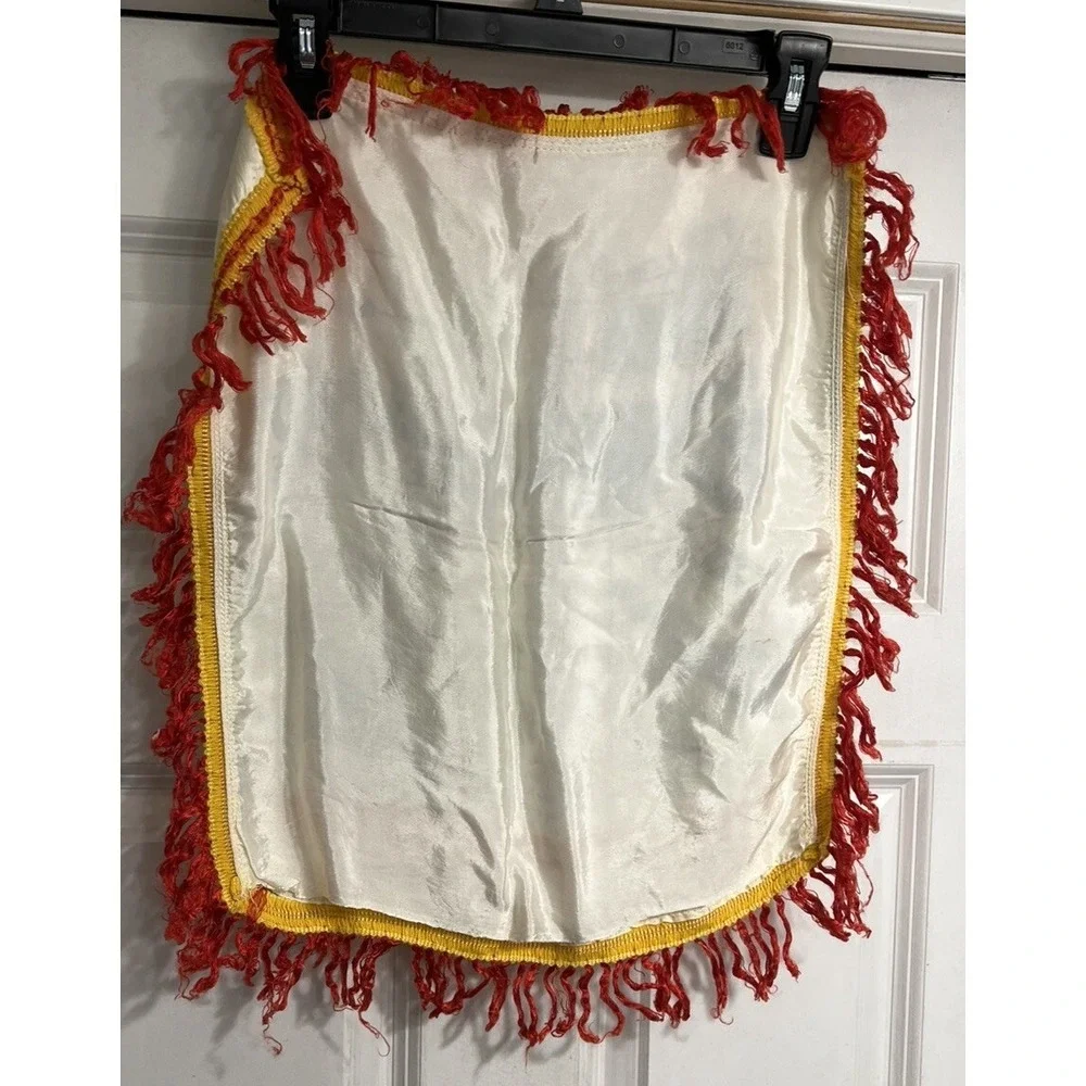 Vintage Lackland Air Force Base Mother Fringed Satin Souvenir Pillow Case